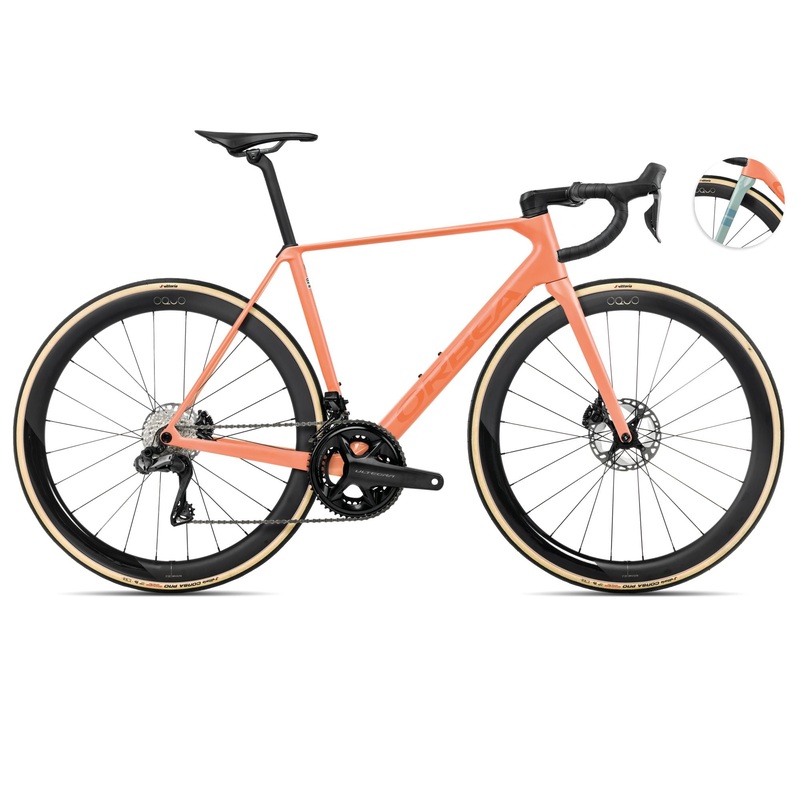 2025 Orbea ORCA M20iLTD Racing ROAD BIKE – 57cm, Orange Cloud (Matte) – Stone Blue (Matte-Gloss)