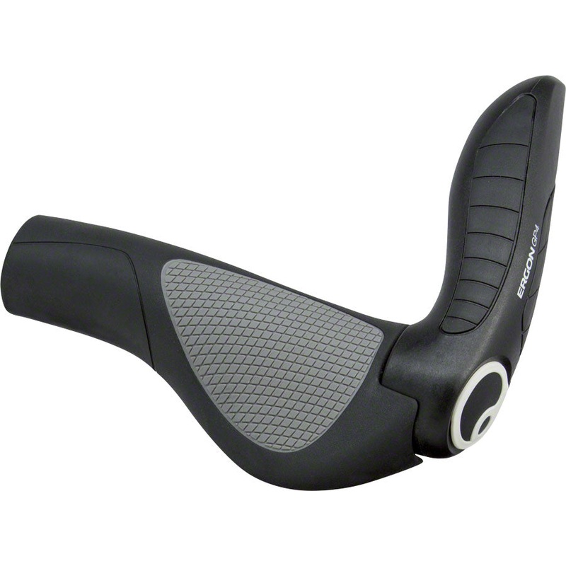 Ergon GP4 Grips – Black/Gray Lock-On Large