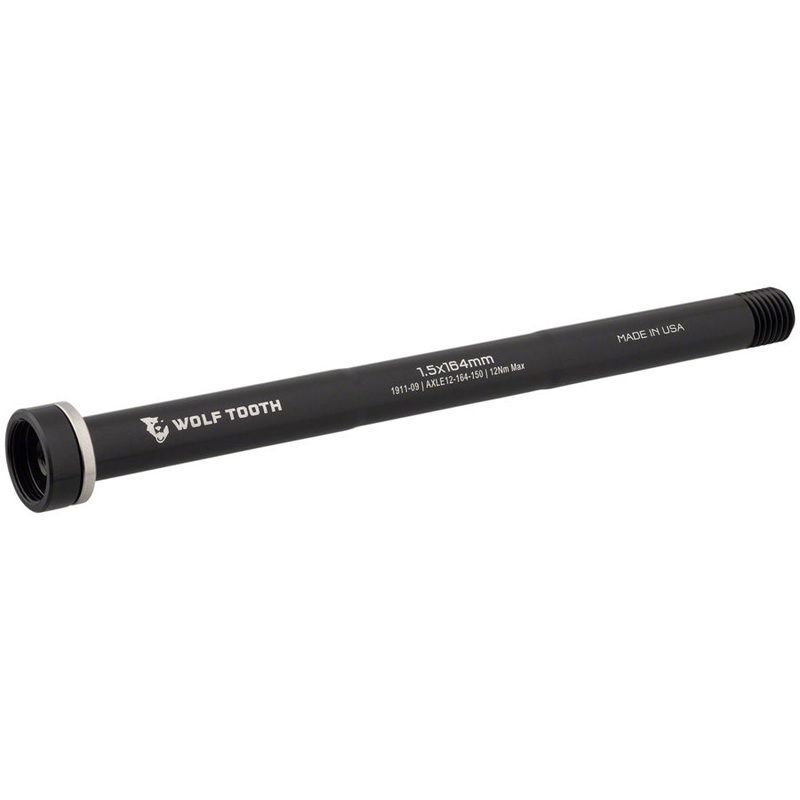 Wolf Tooth Rear Thru Axle – M12 1.5 x 164mm Black