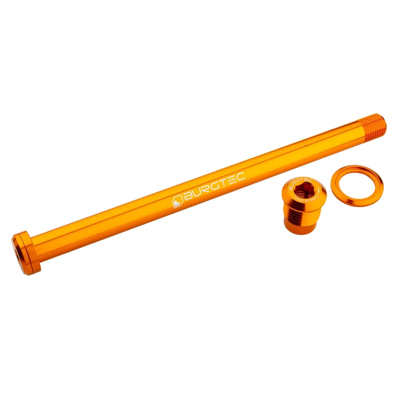 Burgtec 180mm x 12mm 1.00mm Pitch Rear Axle – Iron Bro Orange