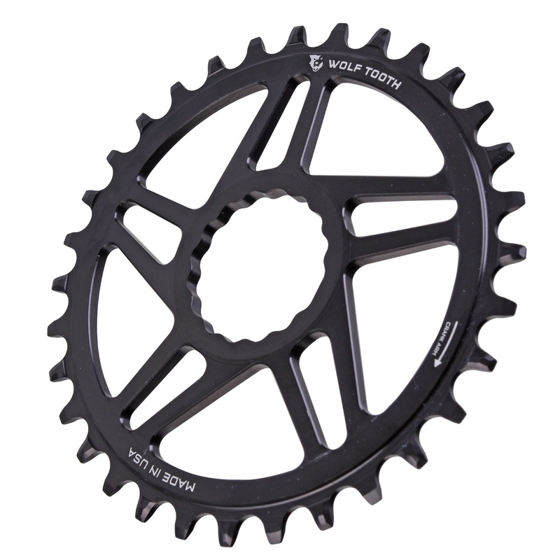 Wolf Tooth Direct Mount Chainring – 32t RaceFace CINCH Direct Mount Boost 3mm Offset Drop-Stop ST Requires 12-Speed HG+ Chain BLK