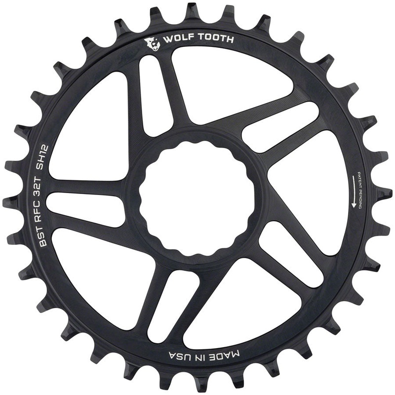 Wolf Tooth Direct Mount Chainring – 34t RaceFace/Easton CINCH Direct Mount Boost 3mm Offset Requires 12-Speed Hyperglide+ Chain BLK