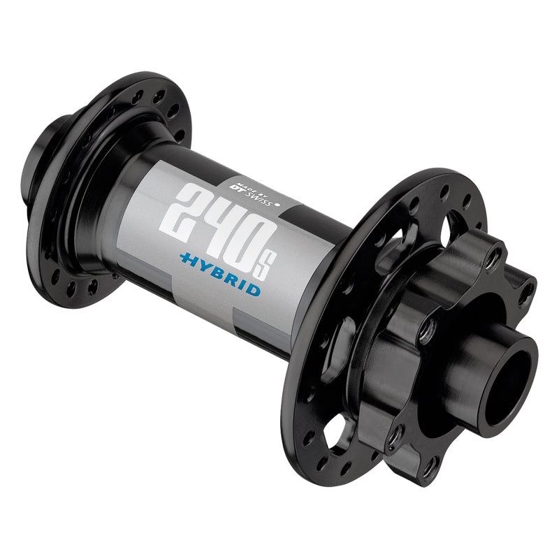 DT Swiss 240 Hybrid Front Hub – 15 x 110mm Center-Lock Black 32H