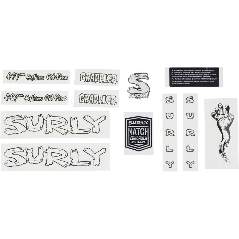 Surly Grappler Decal Set – White